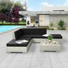 vidaXL Set Divani da Giardino 6 pz con Cuscini in Cemento Grigio