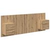 vidaXL Testata con Comodino 3 pz Rovere artigianale