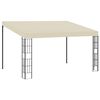vidaXL Gazebo a Parete 3x4 m Crema in Tessuto