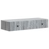 vidaXL Tavolino da Parete Laterale Grigio Sonoma 87,5 x 34,5 x 17 cm