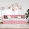 vidaXL Cornice del letto ad angolo Rosa 80 cm x 200 cm Velluto