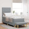 vidaXL Letto a molle con materasso Grigio chiaro 80 x 200 cm Tessuto