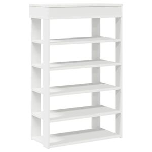 vidaXL Scarpiera Bianca 60x30x98 cm in Legno Multistrato