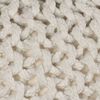 vidaXL Pouf Lavorato a Maglia in Cotone 50x35 cm Bianco