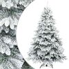 vidaXL Albero di Natale Artificiale Snodato Foderato di Neve Bianco