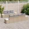 vidaXL Set Divano da Giardino 8 pcs beige e grigio chiaro