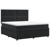 vidaXL Letto box spring con materasso Nero 140 x 190 cm Velluto