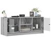 vidaXL Mobile Porta TV con Ante in Vetro Grigio Sonoma 102x37x42 cm