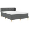 vidaXL Letto a molle con materasso Grigio scuro 160 x 200 cm Tessuto