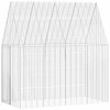vidaXL Gabbia per Conigli Argento 200 x 100 x 210 cm Acciaio zincato