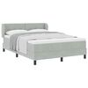 vidaXL Letto a molle con testiera Grigio chiaro 160 x 200 cm Velluto