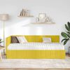 vidaXL Struttura Letto Angolare con Materasso 2 pcs Giallo Velluto