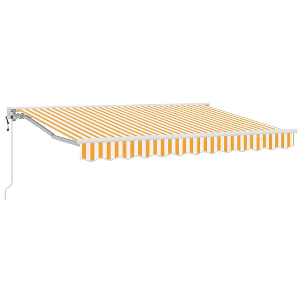 vidaXL Tenda Retrattile Giallo e Bianco 250 x 200 cm