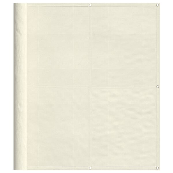 vidaXL Paravento da Balcone Crema 120x700 cm 100% Poliestere Oxford