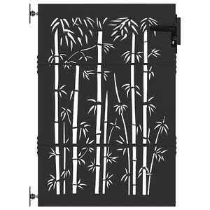 vidaXL Cancello da giardino 85 x 150 cm Nero Bloccabile