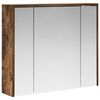 vidaXL Mobiletto per specchio da bagno Rovere fum&eacute; 73,5 x 16 x 62,5 cm