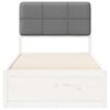 vidaXL Letto con Testiera Rivestita Grigio chiaro 100 x 200 cm