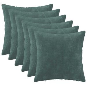 vidaXL Federa 6 pz HEERLEN Blu mare 30 x 30 cm Fleece in microfibra