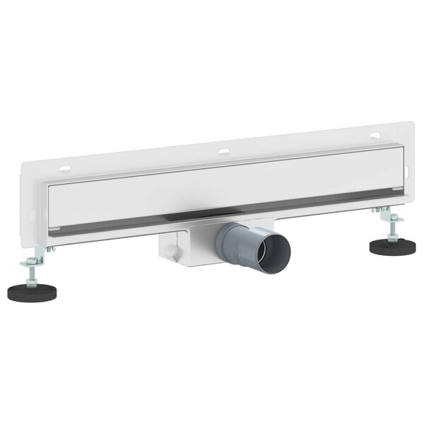 vidaXL Scarico Doccia da Parete Argento 50 cm Acciaio Inox 304