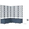 vidaXL Vaso da giardino Grigio 40 x 40 x 125,5 cm Plastica