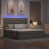 vidaXL Letto con contenitore e LED Talpa 160 x 200 cm Poliestere