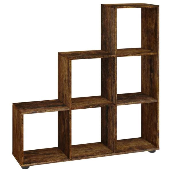 vidaXL Libreria a Scala Rovere Fumo 107 cm in Legno Multistrato