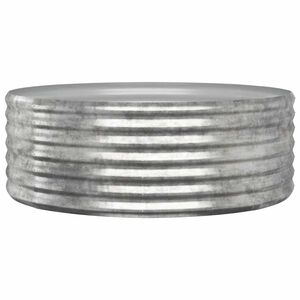 vidaXL Letto Giardino Acciaio Zincato 100x100x36 cm Argento
