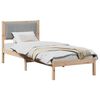 vidaXL Letto con Testiera Rivestita Grigio chiaro 80 x 200 cm