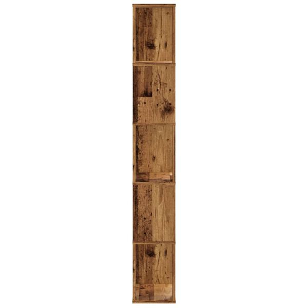 vidaXL Libreria 5 Ripiani Legno Vecchio 45x23,5x162,5cm Multistrato