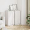vidaXL Credenze 2 pz Bianche 31,5x34x75 cm in Legno Massello di Pino