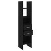 vidaXL Libreria Nera 40x35x180 cm in Legno Multistrato