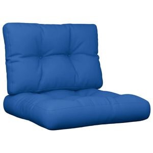 vidaXL Cuscini per Pallet 2 pz Blu Reale in Tessuto