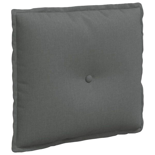 vidaXL Cuscino per Schiena Grigio scuro 50 x 19 x 45 cm Tessuto