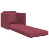 vidaXL Divano letto 60cm Rosso Vino Tessuto