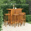 vidaXL Set da Bar per Giardino 5 pz in Legno Massello di Acacia