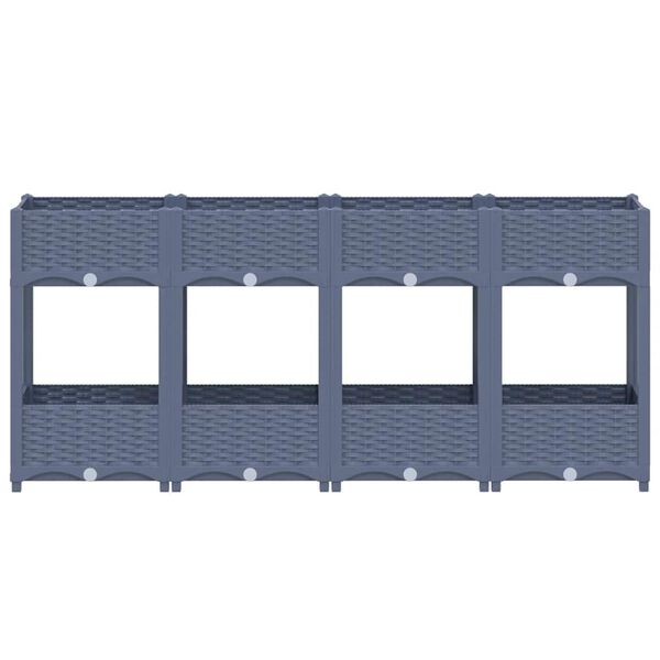 vidaXL Fioriera Rialzata 160x40x71 cm in Polipropilene