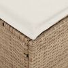 vidaXL Set Divano da Giardino 4 pz con Cuscini a L Beige in Polyrattan