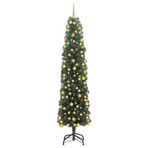 vidaXL Albero di Natale artificiale con 300 LED Verde 180 cm