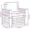 vidaXL Set di divani da esterno con cuscino Naturale 79 x 63 x 73 cm