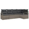 vidaXL Set di divani 5 pcs Grigio polyrattan