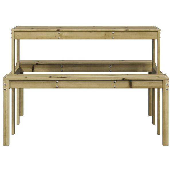 vidaXL Tavolo da Picnic 110x134x75 cm in Legno Impregnato di Pino