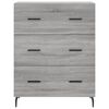 vidaXL Credenza Grigio Sonoma 69,5x34x180 cm in Legno Multistrato