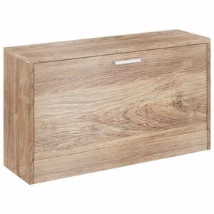vidaXL Panchina con Scarpiera Colore Rovere 80x24x45 cm