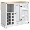 VidaXL Stoccaggio in cucina Bianco e Cera di Miele 112 x 70 x 91,5 cm