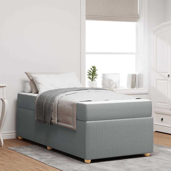 vidaXL Struttura del letto Grigio chiaro 90 x 200 cm Tessuto