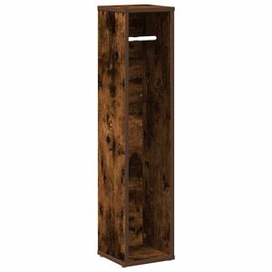 vidaXL Mobiletto da bagno con portarotolo rovere affumicato 20,5x20x90 cm