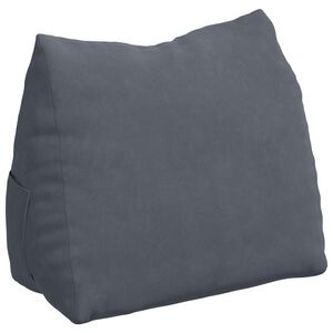 vidaXL Cuscino per Schiena Grigio scuro 60 x 20 x 50 cm