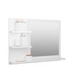 vidaXL Specchio da Bagno Bianco Lucido 60x10,5x45 cm Legno Multistrato