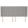 vidaXL Testiera ad Orecchio Grigio Chiaro 163x23x118/128 cm in Tessuto