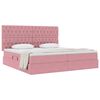 vidaXL Letto con contenitore e materasso Rosa 200 x 200 cm Velluto